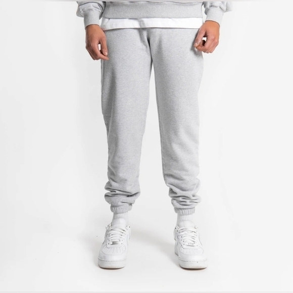 Destructive Mens Cotton Jogger Sweatpants Light Marled Gray Size Large Activewea - Picture 1 of 8